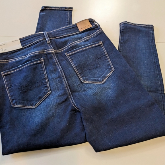 AMERICAN EAGLE, Hi-Rise Jegging, Midnight Dreamer, Size 12 X-Short, 31W. - Picture 5 of 6